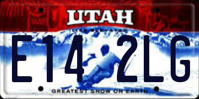 UT license plate E142LG