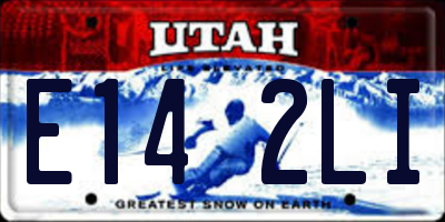 UT license plate E142LI