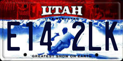 UT license plate E142LK