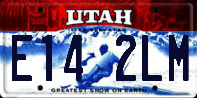 UT license plate E142LM