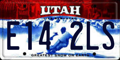 UT license plate E142LS