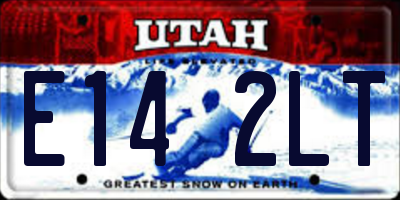 UT license plate E142LT