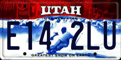 UT license plate E142LU