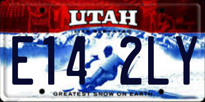 UT license plate E142LY