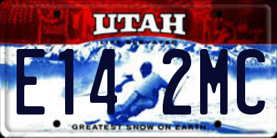 UT license plate E142MC