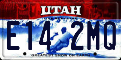 UT license plate E142MQ
