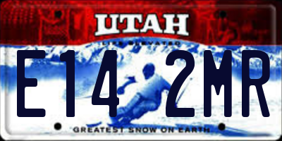 UT license plate E142MR