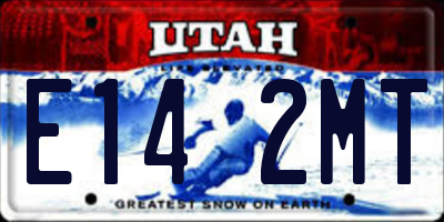 UT license plate E142MT