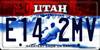 UT license plate E142MV