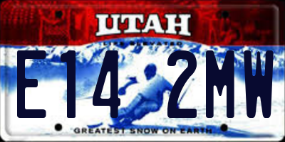UT license plate E142MW