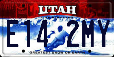 UT license plate E142MY