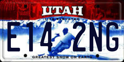 UT license plate E142NG