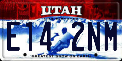 UT license plate E142NM