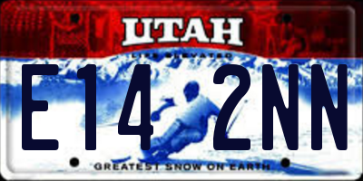 UT license plate E142NN