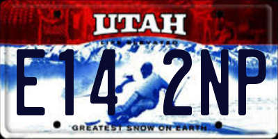 UT license plate E142NP