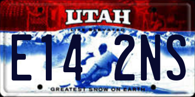 UT license plate E142NS