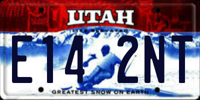 UT license plate E142NT