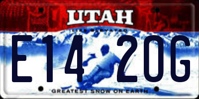 UT license plate E142OG