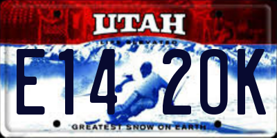 UT license plate E142OK