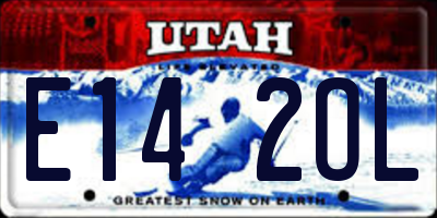 UT license plate E142OL