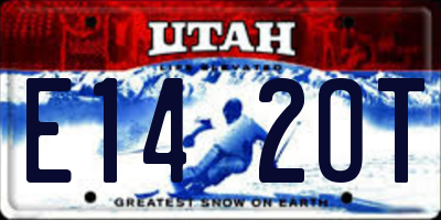 UT license plate E142OT
