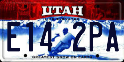 UT license plate E142PA