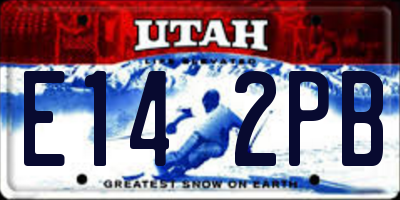 UT license plate E142PB