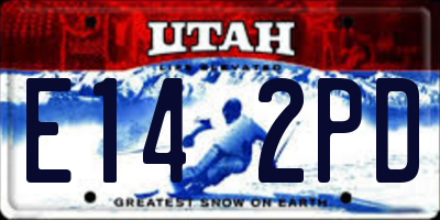 UT license plate E142PD