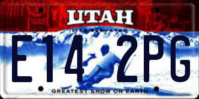 UT license plate E142PG