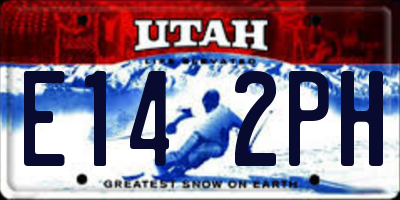 UT license plate E142PH