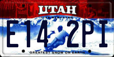 UT license plate E142PI
