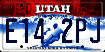 UT license plate E142PJ
