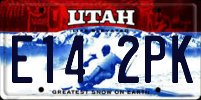 UT license plate E142PK