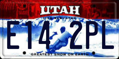 UT license plate E142PL
