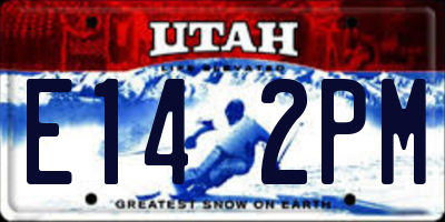 UT license plate E142PM
