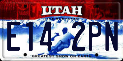 UT license plate E142PN