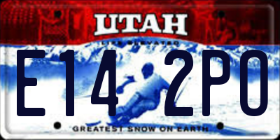 UT license plate E142PO