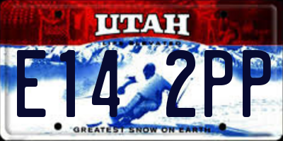 UT license plate E142PP