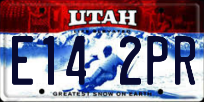 UT license plate E142PR