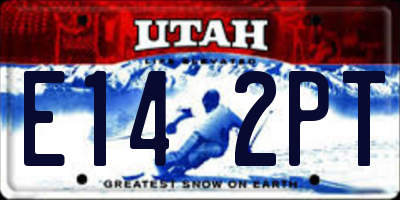 UT license plate E142PT