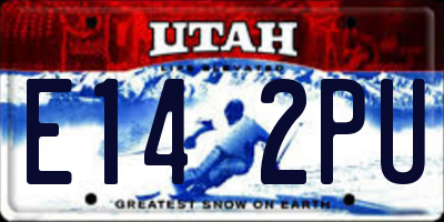 UT license plate E142PU