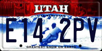 UT license plate E142PV