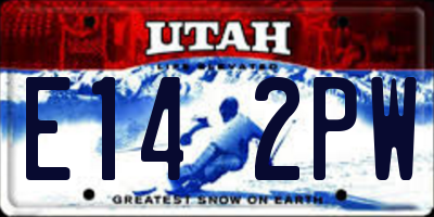 UT license plate E142PW
