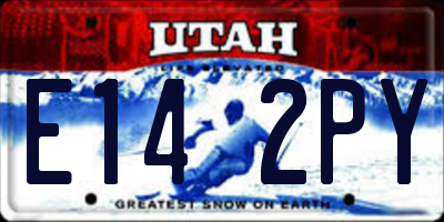 UT license plate E142PY