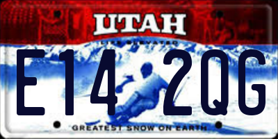 UT license plate E142QG