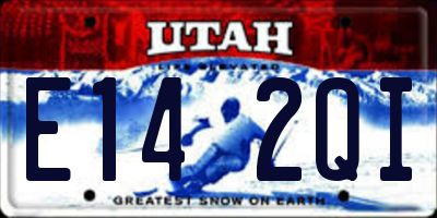 UT license plate E142QI