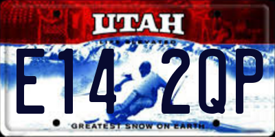 UT license plate E142QP
