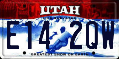 UT license plate E142QW