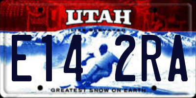 UT license plate E142RA