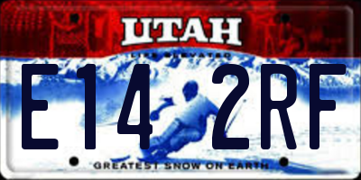 UT license plate E142RF